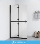 Sklopiva pregrada za tuširanje matirano ESG staklo 80 x 190 cm - NOVO