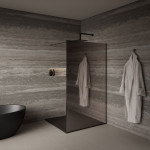 Vetro mirror 120f black tuš stijena 120x200cm