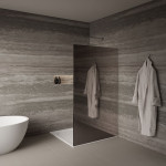 Vetro mirror 90f chrome tuš stijena 90x200cm