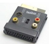 Adapter Tasker scart 21 pin na 3xRCA + S VHS + scart 21pin