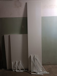 3 zidne police / iveral / bijeli s 6 nosača + vide i šajbe