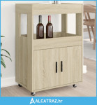 Barska kolica boja hrasta 60x39,5x89 cm od konstruiranog drva - NOVO