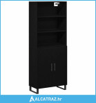 Highboard 2 pcs Crni hrast Konstruirano drvo - NOVO