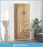 Highboard 2 pcs Umjetnički hrast Inženjersko drvo i staklo - NOVO