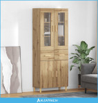 Highboard Umjetnički hrast 69,5 x 34 x 180 cm Konstruirano drvo - NOVO