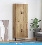 Highboard Umjetnički hrast 69,5 x 34 x 180 cm Konstruirano drvo - NOVO