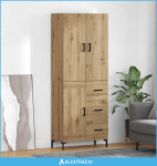 Highboard Umjetnički hrast 69,5 x 34 x 180 cm Konstruirano drvo - NOVO