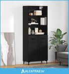 Highboard Zidne s ladicama 2 pcs Crni hrast Konstruirano drvo - NOVO