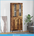 Highboard Zidne Staro drvo 69,5 x 34 x 180 cm Konstruirano drvo - NOVO