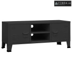 Industrijski TV ormarić crni 105 x 35 x 42 cm metalni - Crna