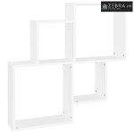 Kockaste zidne police bijele 80x15x78,5 cm konstruirano drvo - Bijela