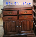 Komoda 4 ladice i ormarić 1970-ih