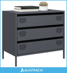Komoda antracit 68x39x58,5 cm od hladno valjanog čelika - NOVO