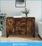 Komoda boja dimljenog hrasta 104x35x70 cm konstruirano drvo - NOVO