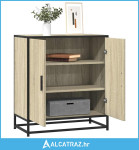 Komoda boja hrasta 68x35x76 cm konstruirano drvo i metal - NOVO