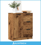 Komoda boja starog drva 60 x 30 x 70 cm od konstruiranog drva - NOVO