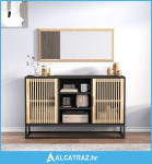 Komoda crna 105 x 30 x 65 cm od konstruiranog drva - NOVO