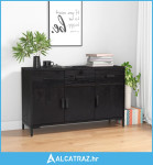 Komoda crna 110 x 35 x 70 cm od masivne borovine - NOVO
