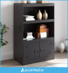 Komoda crna 67 x 39 x 107 cm čelična - NOVO