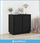 Komoda Crna Hrast 80x34x75 cm Konstruirano drvo - NOVO