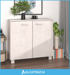 Komoda HAMAR bijela 85 x 35 x 80 cm od masivne borovine - NOVO
