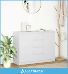 Komoda s ladicama bijela 100,5x35x76 cm konstruirano drvo - NOVO