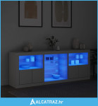 Komoda s LED svjetlima bijela 181,5x37x67 cm - NOVO