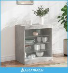 Komoda s LED svjetlima siva boja betona 60,5x37x67 cm - NOVO