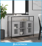 Komoda siva boja hrasta 100x35x80 cm od konstruiranog drva - NOVO