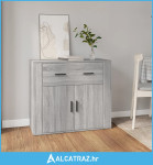 Komoda sivog hrasta sonome 80x33x70 cm od konstruiranog drva - NOVO