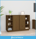Komoda smeđa boja meda 120 x 35 x 80 cm od masivne borovine - NOVO