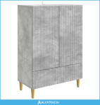 Kreveta Betonska siva 66 x 34,5 x 95 cm Konstruirano drvo - NOVO