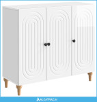 Kreveta Bijela visokog sjaja 89 x 34,5 x 80 cm - NOVO