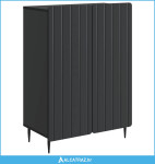 Kreveta Crna 66 x 34,5 x 92 cm Konstruirano drvo - NOVO