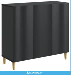 Kreveta Crna 89 x 34,5 x 80 cm Konstruirano drvo - NOVO
