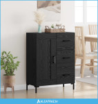 Kreveta Crni hrast 69.5 x 34 x 90 cm Konstruirano drvo - NOVO