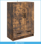 Kreveta Dimljeni hrast 66 x 34,5 x 92 cm Konstruirano drvo - NOVO