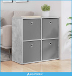 Kreveta s ladicama Betonski sivi 68,5 x 32 x 67 cm - NOVO