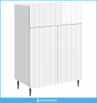 Kreveta s ladicama Bijela visokog sjaja 66 x 34,5 x 92 cm - NOVO