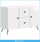 Kreveta s ladicama Bijela visokog sjaja 89 x 34,5 x 60 cm - NOVO