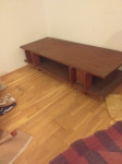 niski stol drveni, 170x64x43cm
