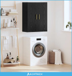 Ormar za Zid Crni hrast 69,5 x 34 x 90 cm Konstruirano drvo - NOVO