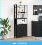 Ormarić za knjige Crni hrast 60 x 24 x 161 cm Konstruirano drvo - NOVO