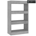 Ormarić za knjige / pregrada sivi hrast 60 x 30 x 103 cm drveni - Sivi