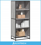 Polica za knjige Siva Sonoma 60x35x139 cm Konstruirano drvo - NOVO