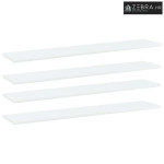 Police za knjige 4 kom bijele 100x20x1,5 cm konstruirano drvo - Bijela