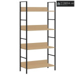 Police za knjige s 4 razine boja hrasta 60x27,6x124,5 cm drvene