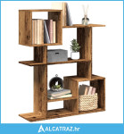 Pregrada / regal za knjige boja drva 92x29x112 cm drveni - NOVO