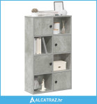 Regal za knjige boja betona 60x24x101,5 cm konstruirano drvo - NOVO