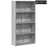 Regal za knjige boja hrasta 80x30x152 cm konstruirano drvo - Sivi hras